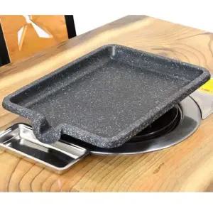 멧돌 고기 불판 삽겹살 돌불판 구이팬 그릴팬 고기판A/사각/캠핑/돌구이판/업소용/가정용/그릴판/구이판