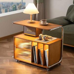 사이드테이블 이동식 협탁 테이블 탁자 투명 유리 곰돌이협탁 거실