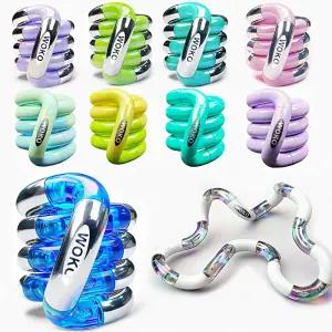 피젯 토이 탱글 마그네틱 컬러  트위스트 팝 튜브 말랑이 스트레스 해소 학생 어른 노인 손 장난감 선물