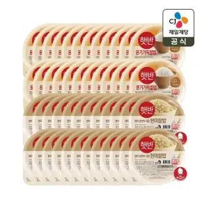 햇반 윤기가득 쌀밥 210g x24개+현미쌀밥 210g x24개