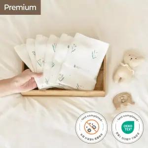 [밤부베베] 스테이블 엠보손수건_싱그러운 은방울 6장