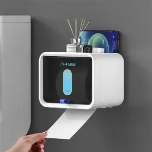 CO 무타공 박스형 신형 휴지걸이 블랙 앤 화이트 co-00834 (3A121)/무타공휴지걸이/박스형휴지걸이