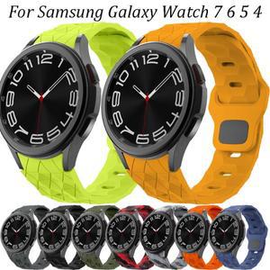 삼성 갤럭시 워치 7 6 5 4 40/44mm용 실리콘 스트랩 축구 패턴 편안한 밴드 6-4 클래식 47/46/43/42mm 코레