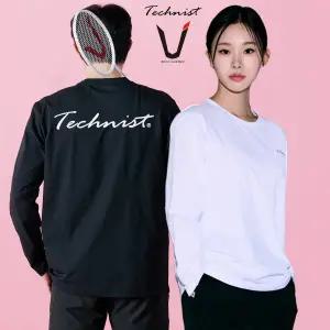 [테크니스트] 배드민턴 티셔츠 남성 여성 긴팔 상의 코튼라이크 오버핏 TCNSTLCT02