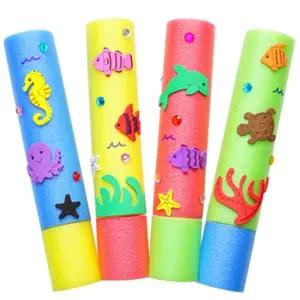 여름활동 유아미술 스펀지물총 꾸미기키트 4인 썸머캠프 캠핑놀이용 워터건 물싸움총