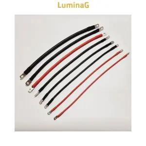 전원 케이블 실리콘 동관 단자 터미널 압착 전선 배터리 연결 4awg - 30cm