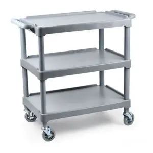 플라스틱 카트 이동식 업소용 다용도 3단 카트 서빙 주방 웨건 정리용 업무용 바퀴형 서비스 이동형