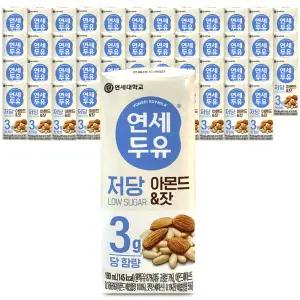 연세두유 저당 두유 190ml 아몬드&잣 48팩