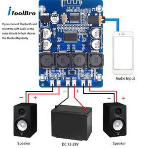 미니 블루투스 사운드 앰프 보드  자동차 노래방 스마트 홈 시어터 서브우퍼용  오디오 파워 DC 12-28V  TP