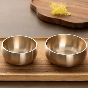 놋결 방짜유기 놋그릇 1인 공기+대접 세트