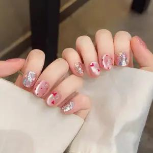 애미림 Aimilim 붙이는 대용량 인조손톱 고급 핑크