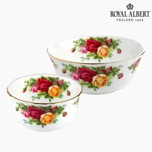 [로얄알버트](신세계 사우스시티)황실장미 밥공기 국공기 한식기 1인조세트
