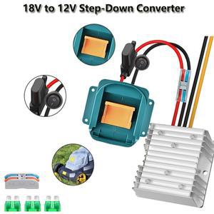 마키타 18V 리튬이온 배터리용 240W 20A DIY 벅 컨버터 레귤레이터 DC 12V로 변환 어댑터 스위치  30A 퓨즈