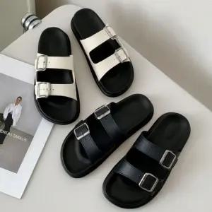 여성 여름샌들 버클샌들 데일리 슈즈 바캉스샌들 더블버클 샌들슬리퍼 비치슬리퍼 쪼리