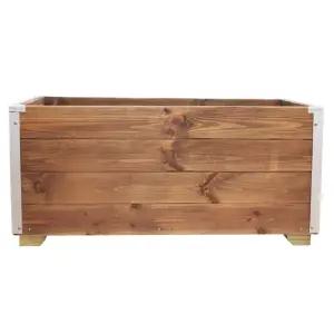 sg21204 텃밭화분 텃밭상자 베란다 옥상 방부목 직사각 바퀴 원목 나무 목재 화단