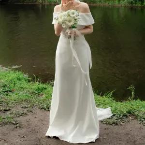 셀프 웨딩 드레스 오프숄더 브라이덜샤워 제주 스냅 촬영 드레스