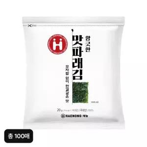 [NS홈쇼핑]세번 구운 파래김 100매(10매X10봉)[35688329]