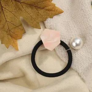 엔젤슈슈 방울 진주 자개 머리끈 핑크 헤어슈슈 방울큐빅머리끈 방울큐빅슈슈