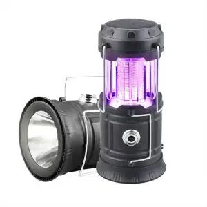 태양광 모기퇴치기 감전식 날파리 해충퇴치기 벌레퇴치기 충전 무선휴대용 LED 캠핑 랜턴 Q115