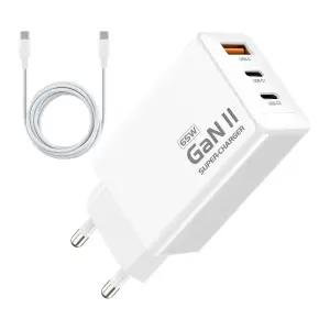GaN2 초고속 USB충전기 65W 멀티포트 PD PPS C타입 to C 1M 충전케이블 급속 아답터 노트북 핸드폰 태블릿