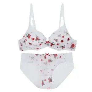 [롯데백화점]예스 (A- D컵)러브 화이트 로즈 브라 햄라인 팬티 세트 YSWBYB09YSWPYB09