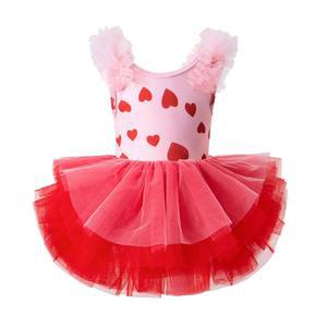 여아 1-7세를 위한 스냅 체조 레오타드가 포함된 CARET 발레 의상 민소매