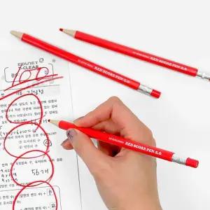 학교 학원 시험 문제 샤프형 빨간펜 채점펜 세트/색연필/선생님/교무실/빨강색/문구/용품/교사/점수용/체점