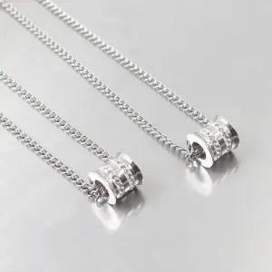 [벨가] 써지컬스틸 큐빅 너트 레이어드 목걸이