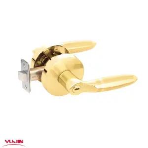 유진 6000 SB 골드 목문 방문손잡이 침실용도어부자재 DIY 레버락실문 레버락 열쇠형문 부속