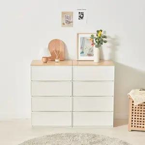 쌓아서 조합하는 래폴드 서랍장 600L 4단