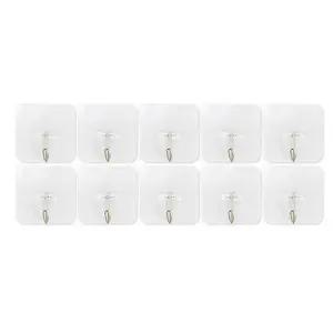 깜도리4  나무 후크 벽걸이 벽옷걸이 행주걸이 벽후크 투명 10p