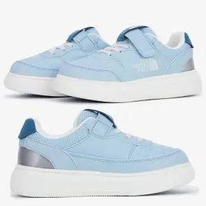 [매장판] 노스페이스 키즈 초등 데일리 스니커즈 코트 찍찍이 운동화 라이트 블루 NS94R82U