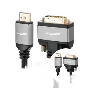 모니터 TV 연결용 DVI TO HDMI 프리미엄 메탈 케이블 2M DVIHDMI 애니포트용