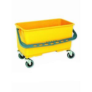 대형 플라스틱 사각통 대걸레 옐로우 배수구 산업용 스윙 업소용 마대통 달린 스텐 대형물통