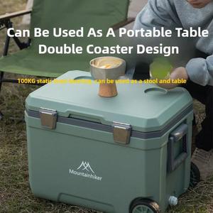 녹색 45L 대용량 절연 상자 야외 캠핑 냉각 낚시 냉장 신선한 휴대용 자동차 보관 상자