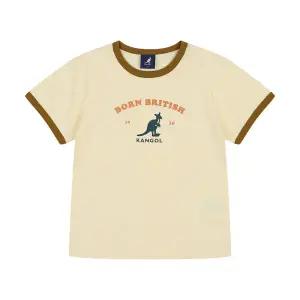 [롯데백화점]캉골 캥거루 그래픽 링거 티셔츠 RB 0104 버터