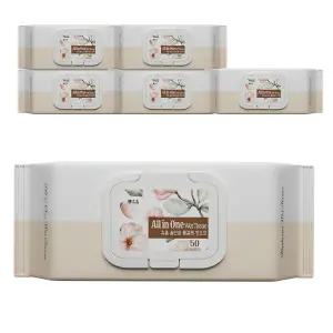 휴홈 올인원 물걸레 청소포 대형 50매 x 6개 (300매)