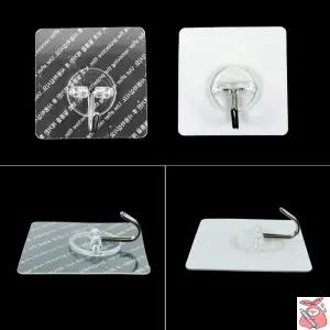 해피J보따리 국내산 재점착 회전고리 벽후크 생활방수 무타공 천장 틈새 다용도 벽면걸이