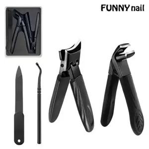 손톱깍이세트 4종 각진 발톱깍이 네일클리퍼 만능손톱깍이 발톱깍기 발톱관리 두꺼운발톱 내성발톱 깍기/손