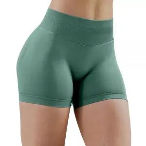 [정품] Unthewe 여성용 운동 심리스 스크런치 엉덩이 리프팅 반바지 하이 웨이스트 복부 컨트롤 체육관 요