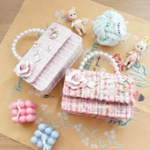 [제이프로젝]모직 패치워크 어린이 핸드백(4colors) 어린이핸드백 어린이크로스백 어린이모직핸드백 어린이