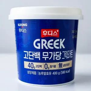 후디스 고단백 무가당 그릭요거트 400g * 2개