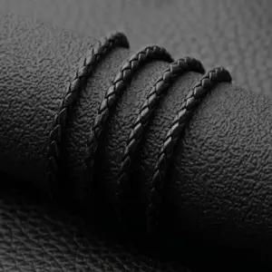 목걸이줄 가죽 끈 써지컬스틸 레더 체인목걸이 써지컬스틸 가죽목걸이 레더목걸이