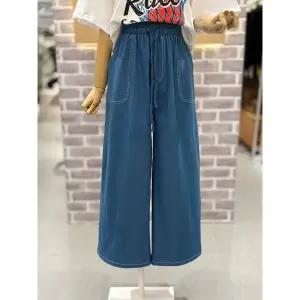 [레코브](신세계 사우스시티)스티치 9부 와이드 밴딩 데님팬츠 (SB31F5DP526X)