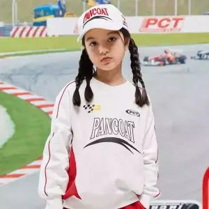 [팬콧키즈] PCT 브이넥 오버핏 래글런 맨투맨(CREAM)