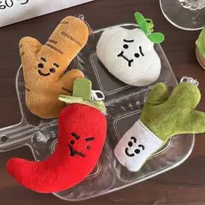 감자 파인형 열쇠고리 고추 대파 야채인형키링