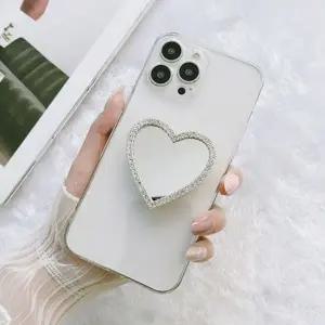 거울 스마트 톡 큐빅 스마트폰거치대 핸드폰 하트 스마트 톡 그립톡 핸드폰거치대