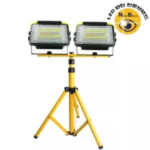 150W LED COB 충전식 야외 멀티 조명등 랜턴 작업등 투광기 W860B 2개 스탠드 1개
