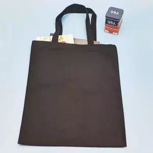 천가방 블랙 대형 에코백 숄더백 세로형 캔버스백 무지 여성