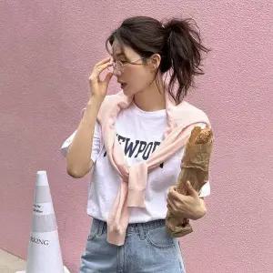 [메이블루]뉴포트 레터링 반팔티